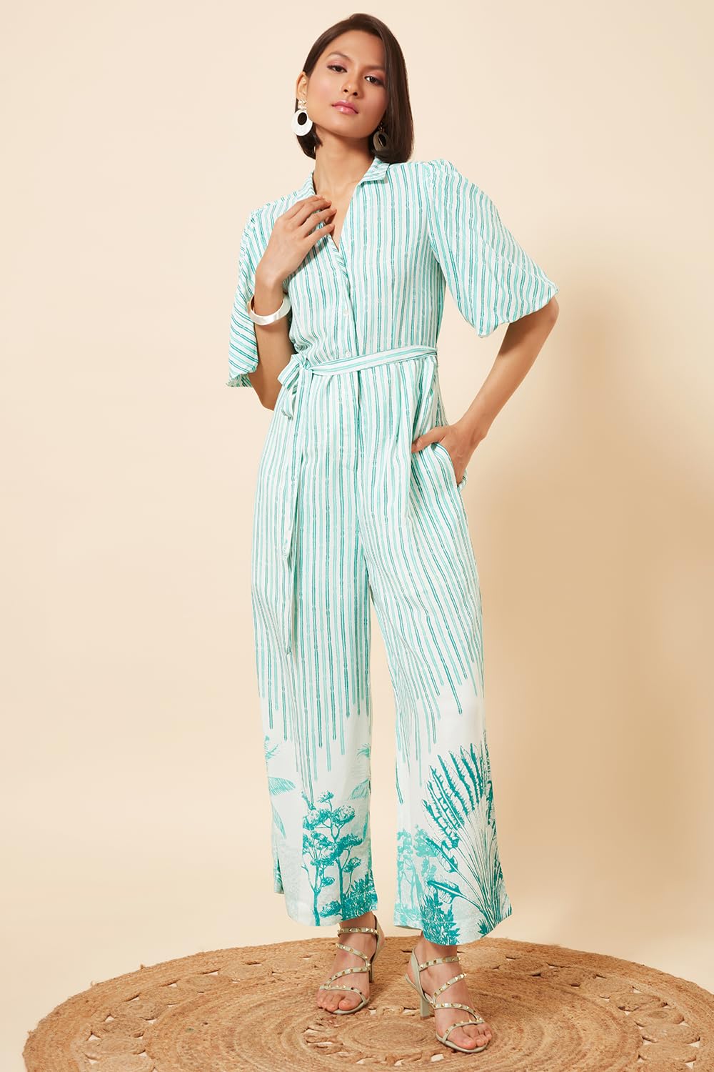 Marigold Lane by Pantaloons Women's Jumpsuit White