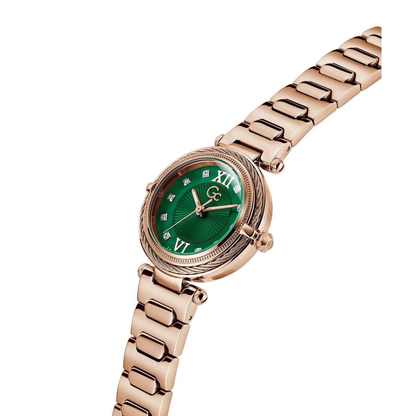 GUESS Collection Vogue Cable Green Round Dial Analog Women's Watch - Z57003L9
