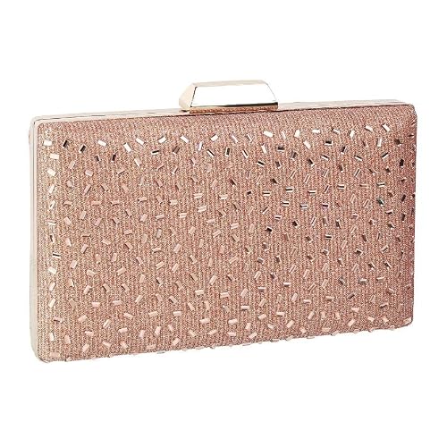 Mochi Womens Synthetic Rose Gold Clutch (One Size)