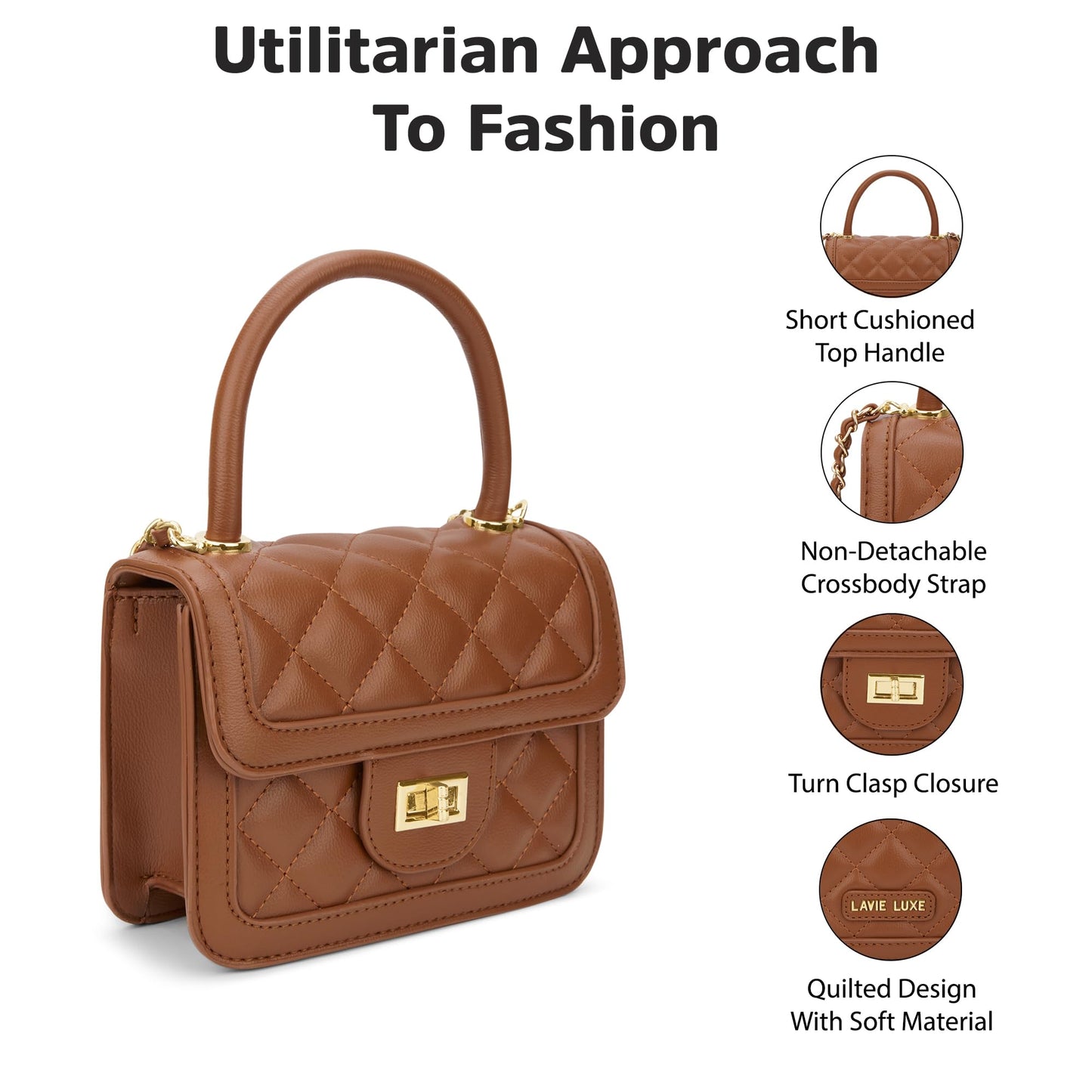 Lavie Luxe Women's Briza Flap Satchel Bag | Satchel Handbag For Work | Ladies Purse | Stylish Shoulder Bag | Gift For Women
