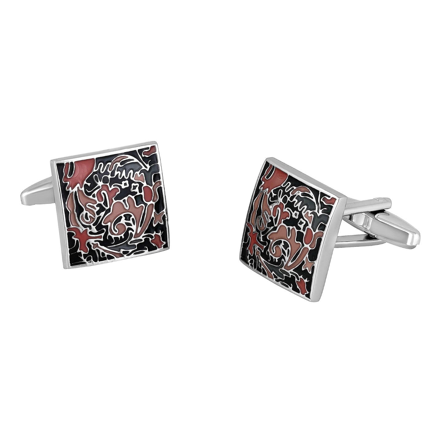 Adorn Meenakari Work Enemal Multicolor Cufflink for Men & Boys CF-1171