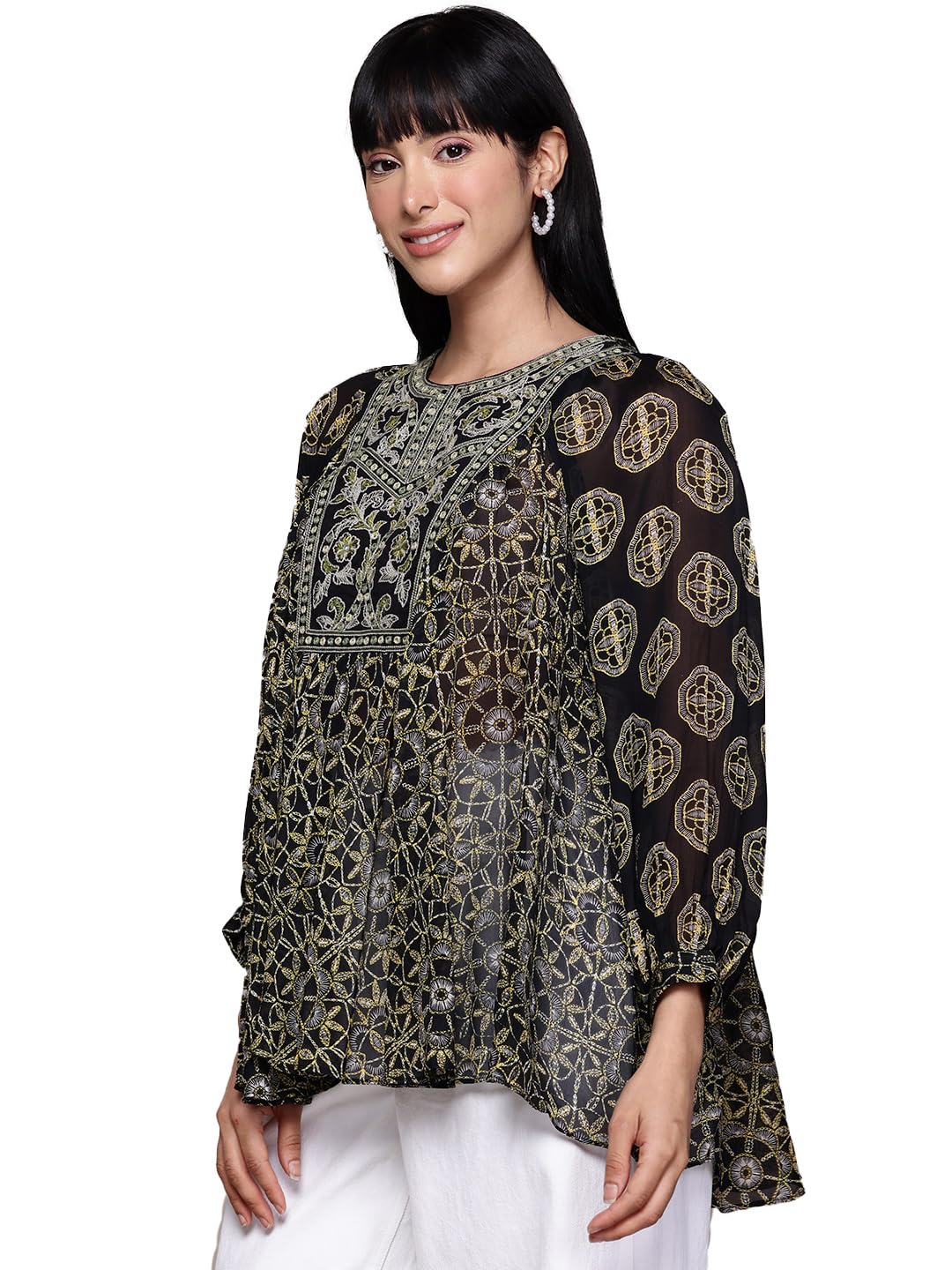 Ritu Kumar Black Saatchi Kurti
