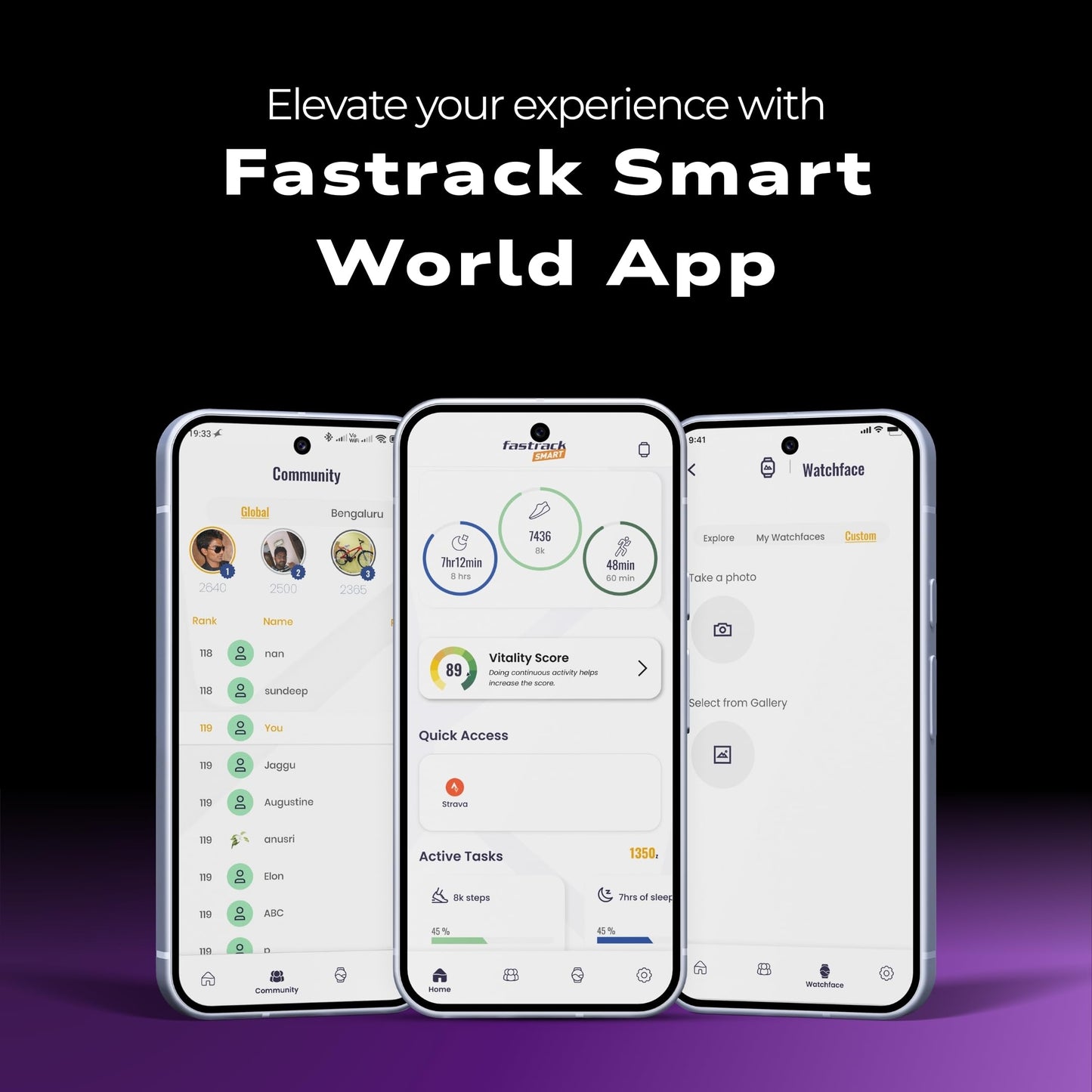 Fastrack Jupiter S3 Smartwatch with 1.83” TFT 2.5D Display, Push Button & Rotary Crown,BT Calling,HRM, SpO2 & Sleep Tracking,Multiple Menu Styles,IP68,24/7 Health Suite,Up to 5 Days Battery - Black