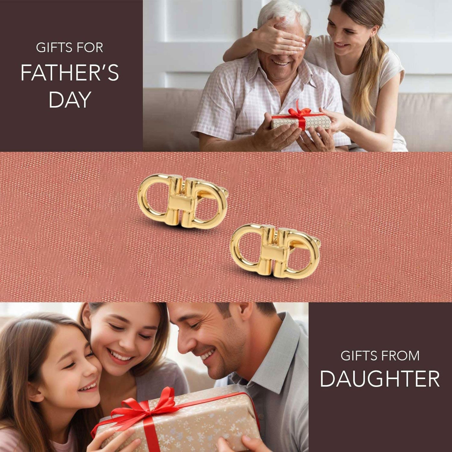 TRUESILVER ACPL 925 Sterling Silver Cufflinks for Men | BIS Hallmarked 14K Gold-Plated Horse Bit Cufflink | Jewelry Set for Weddings, Anniversaries