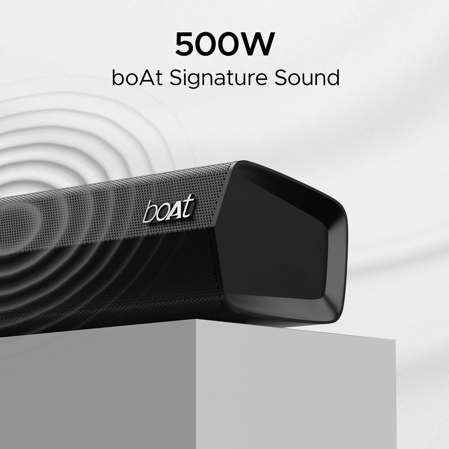boAt Aavante Bar 3600, 500W Signature Sound,5.1CH Surround Sound, Wall Mountable Design, Bass & Treble with Master Remote Control, Bluetooth Sound Bar, Home Theatre Soundbar Speaker (Premium Black)