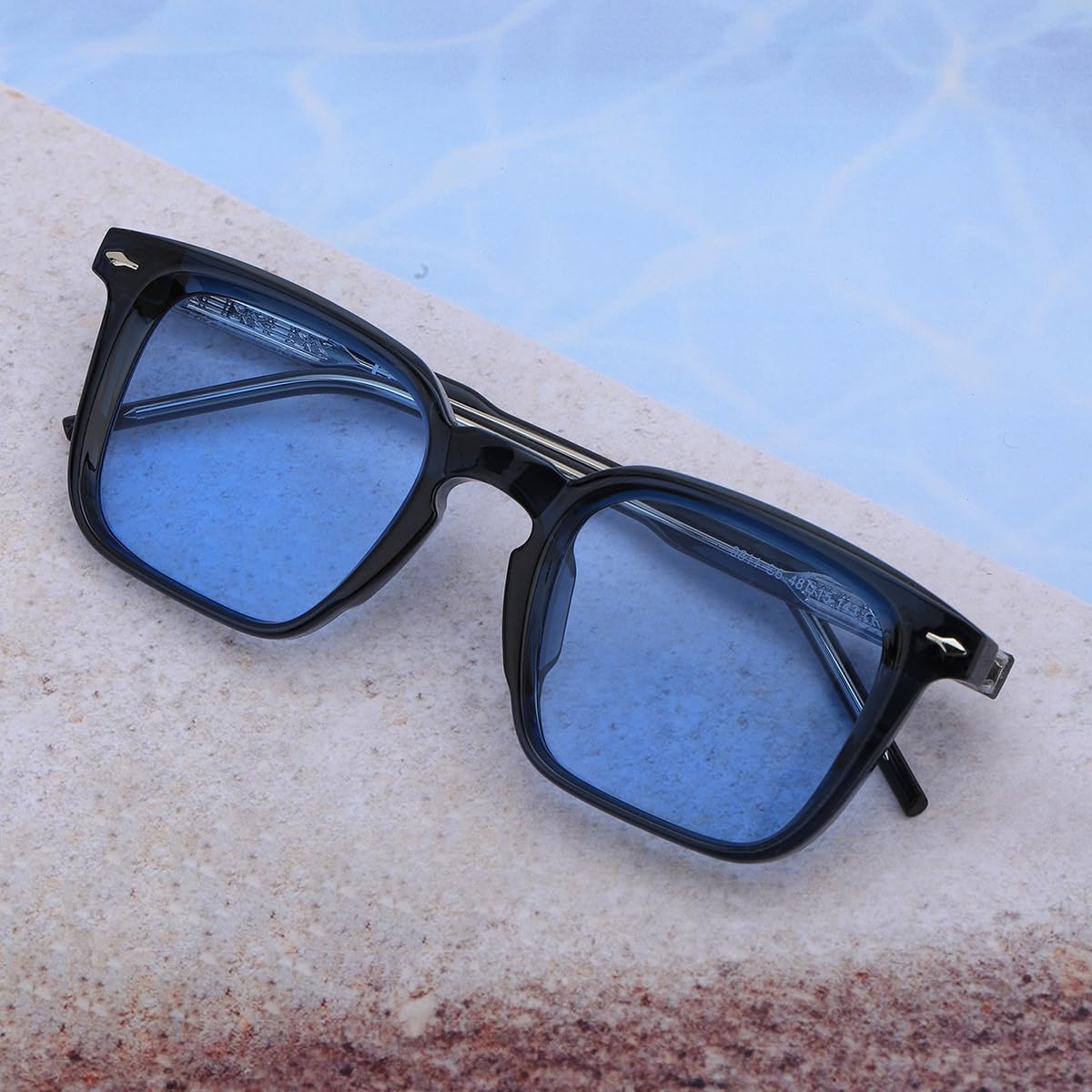 Carlton London BlueToned with Polycarbonate UV Protected Lens Rectangle Sunglass for men