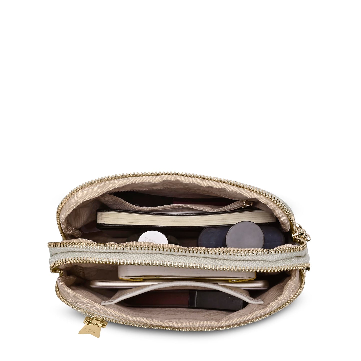 LAVIE PARIS Women's Helen 3 Compartment Crossbody Sling Bag | Ladies Purse Handbag | Gift for Women