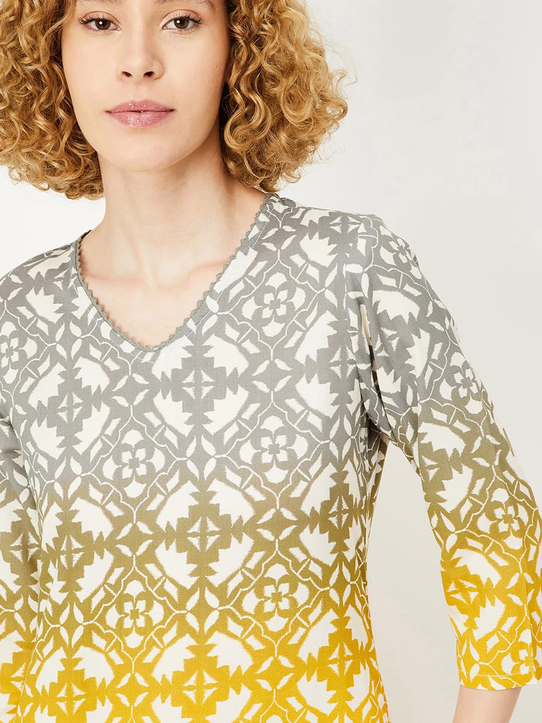 Max Women's Rayon Blend Regular Kurta (AEPKSU24LU_Grey_L