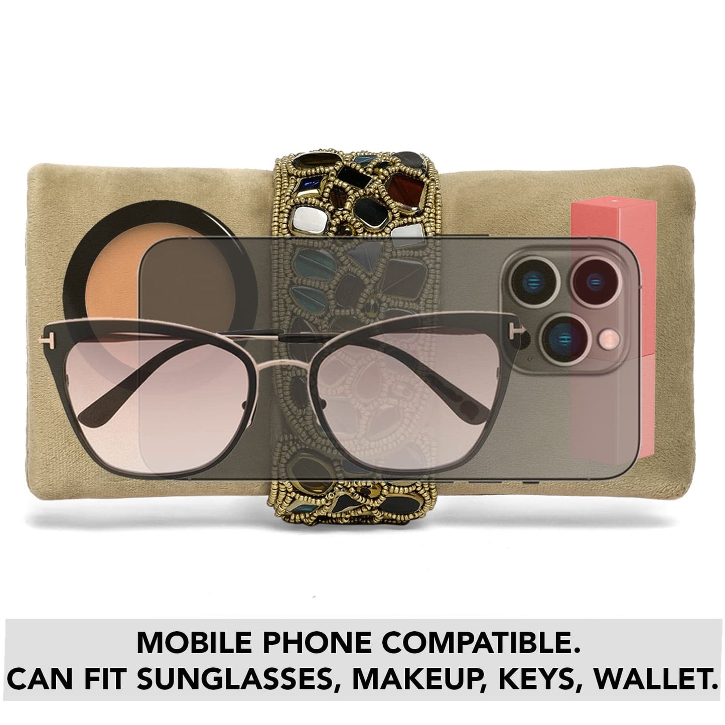 Peora Brown Clutch Purses for Women Handmade Evening Sling Handbag Stylish Bridal Fashion Clutch Bag for Girls (C118BR)