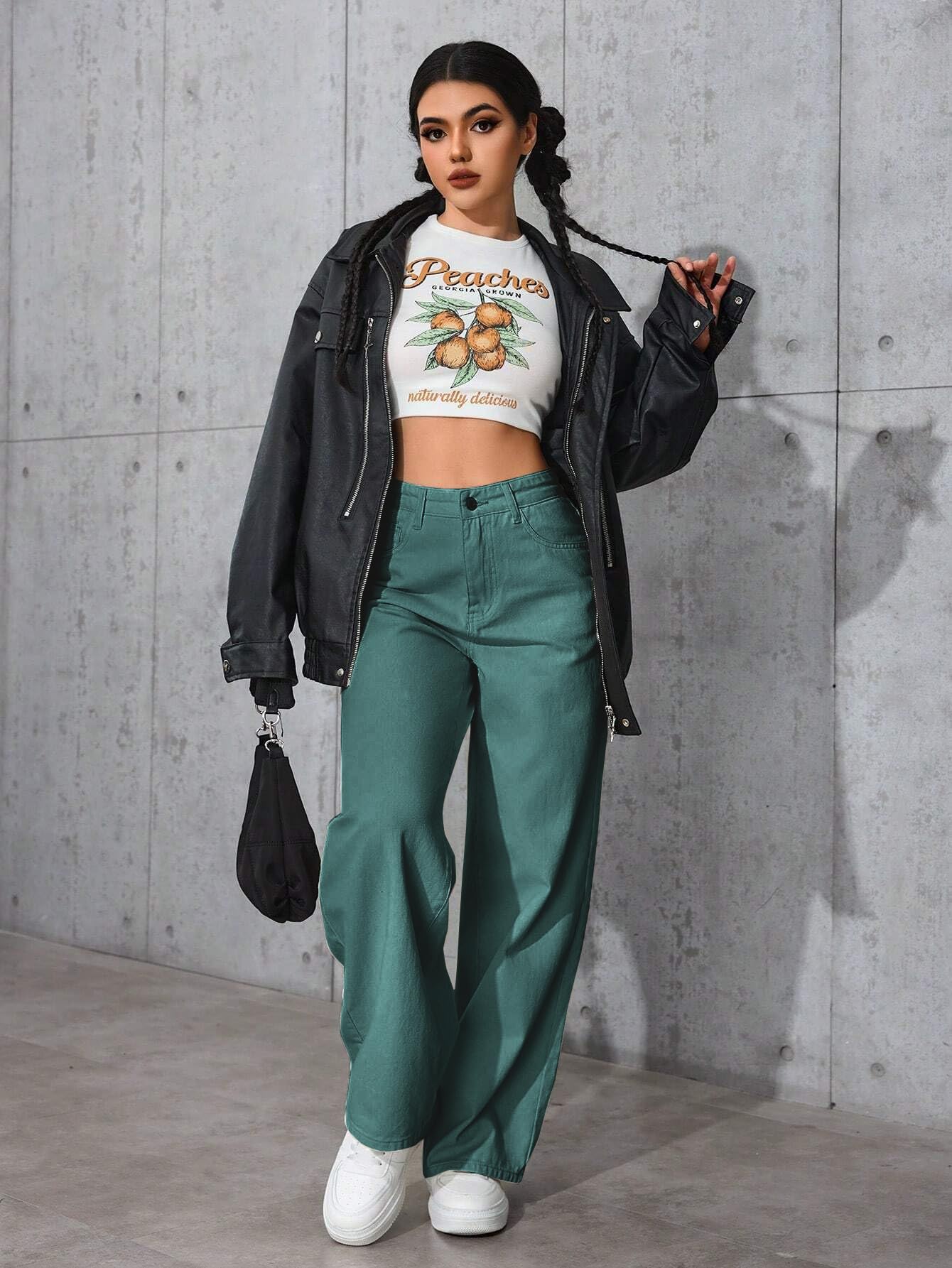 Tagas Women's Jeans|Women Jeans Baggy |womensjeans high Waist||(WDJ-8) Teal Green