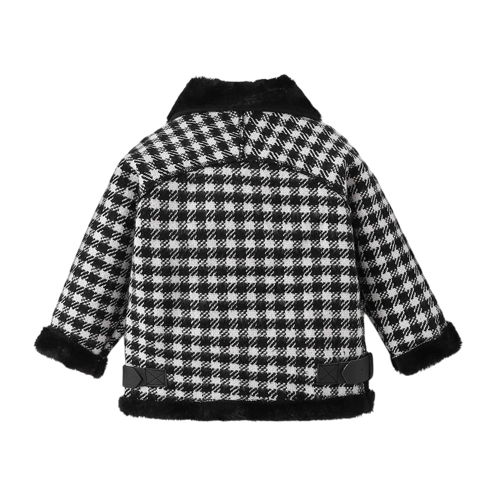 Hopscotch Girls Polyester Waist Length Jackets in Black Color For Ages (4-5 Years)