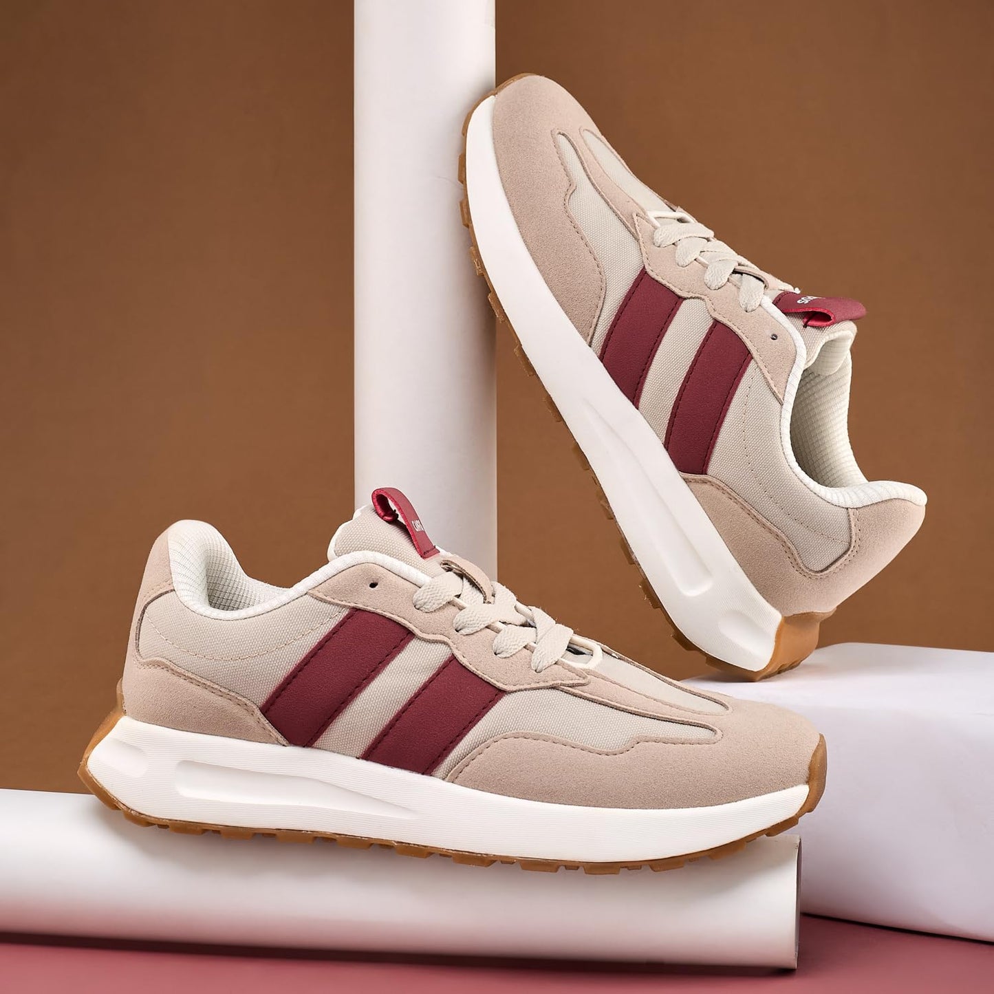 Campus Women Grit Fog/Apl Butr Sneakers - 4Uk/India, Beige, 4 UK