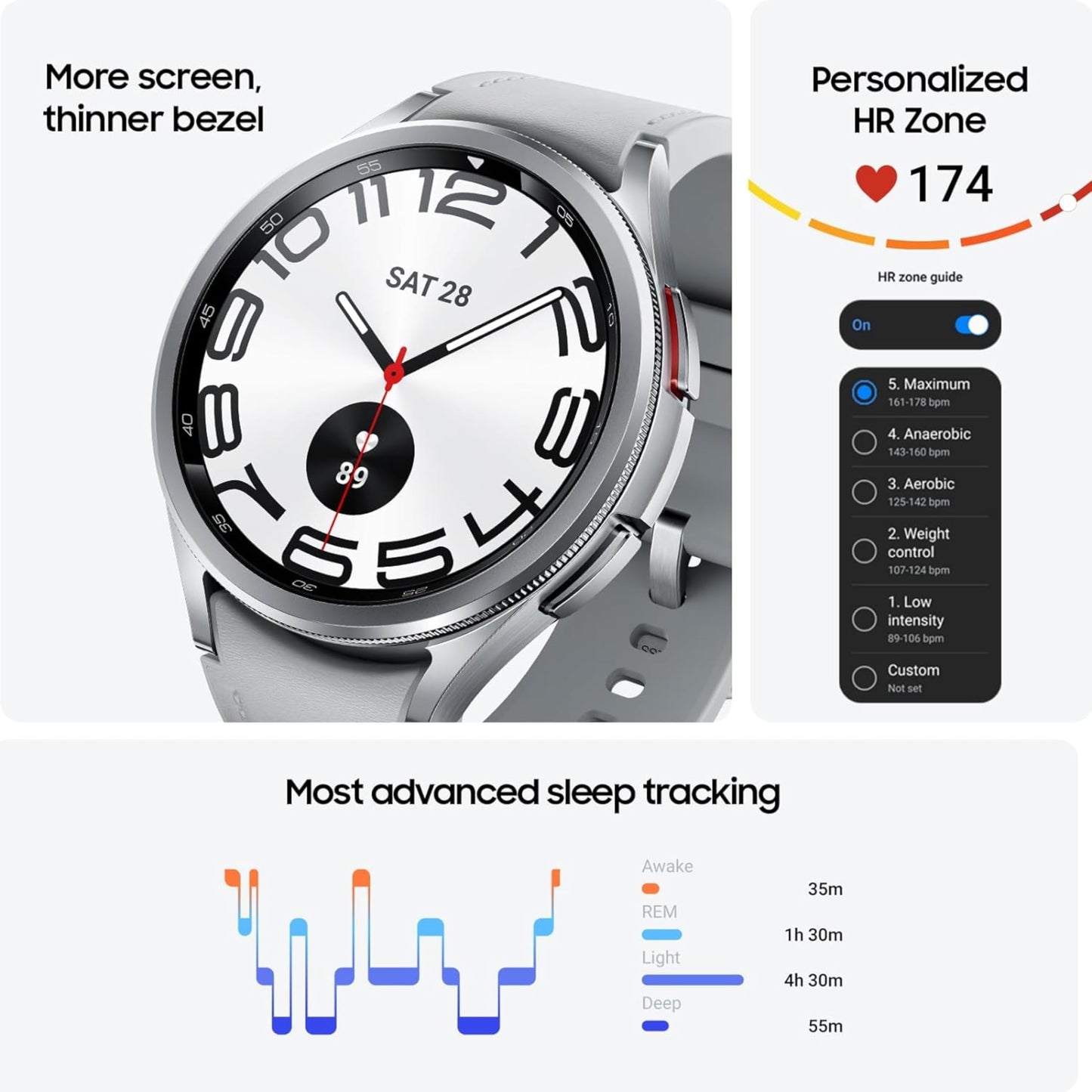 Samsung Galaxy Watch6 Classic LTE (47mm, Black, Compatible with Android only) | Introducing BP & ECG Features