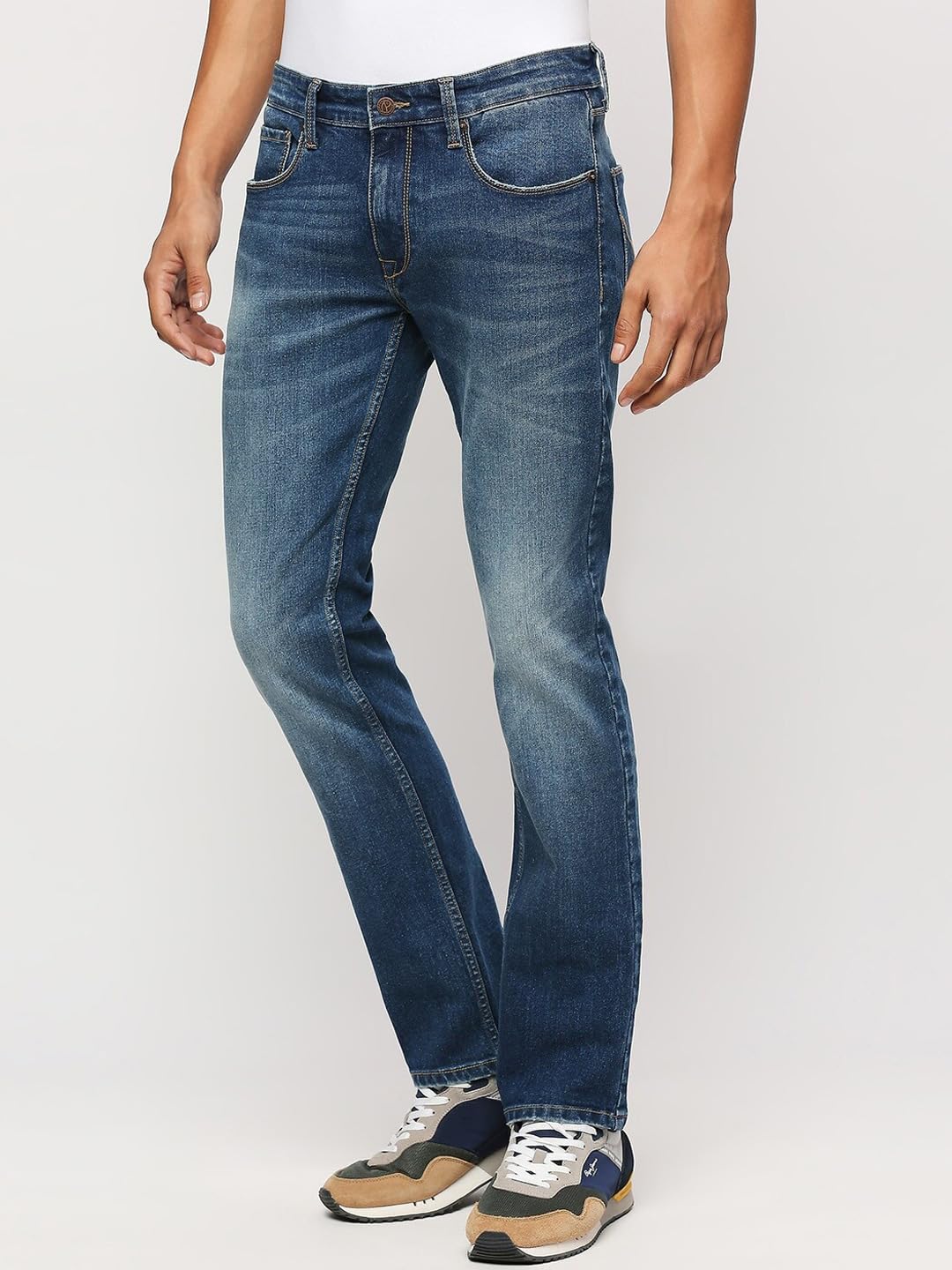 Pepe Jeans Men's Mid Rise Slim Fit Jeans Blue