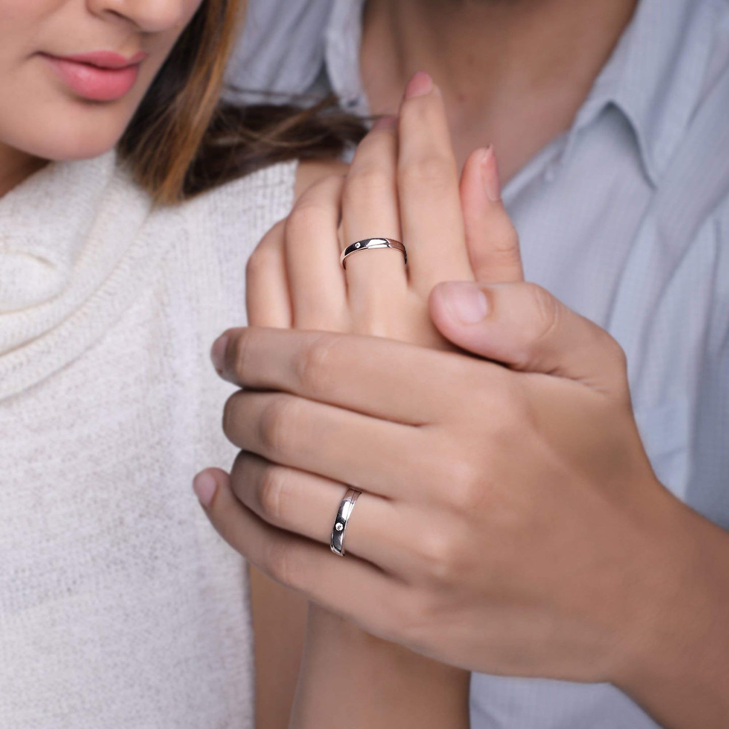 GIVA 925 Silver Forever Couple Bands, Adjustable | Promise Rings for Men and Women | With Certificate of Authenticity and 925 Stamp | 6 Month Warranty*