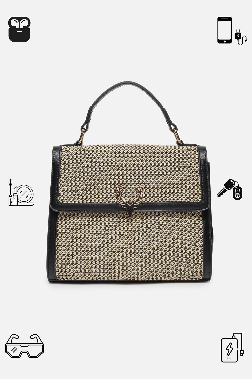 Women Beige Casual Handbag