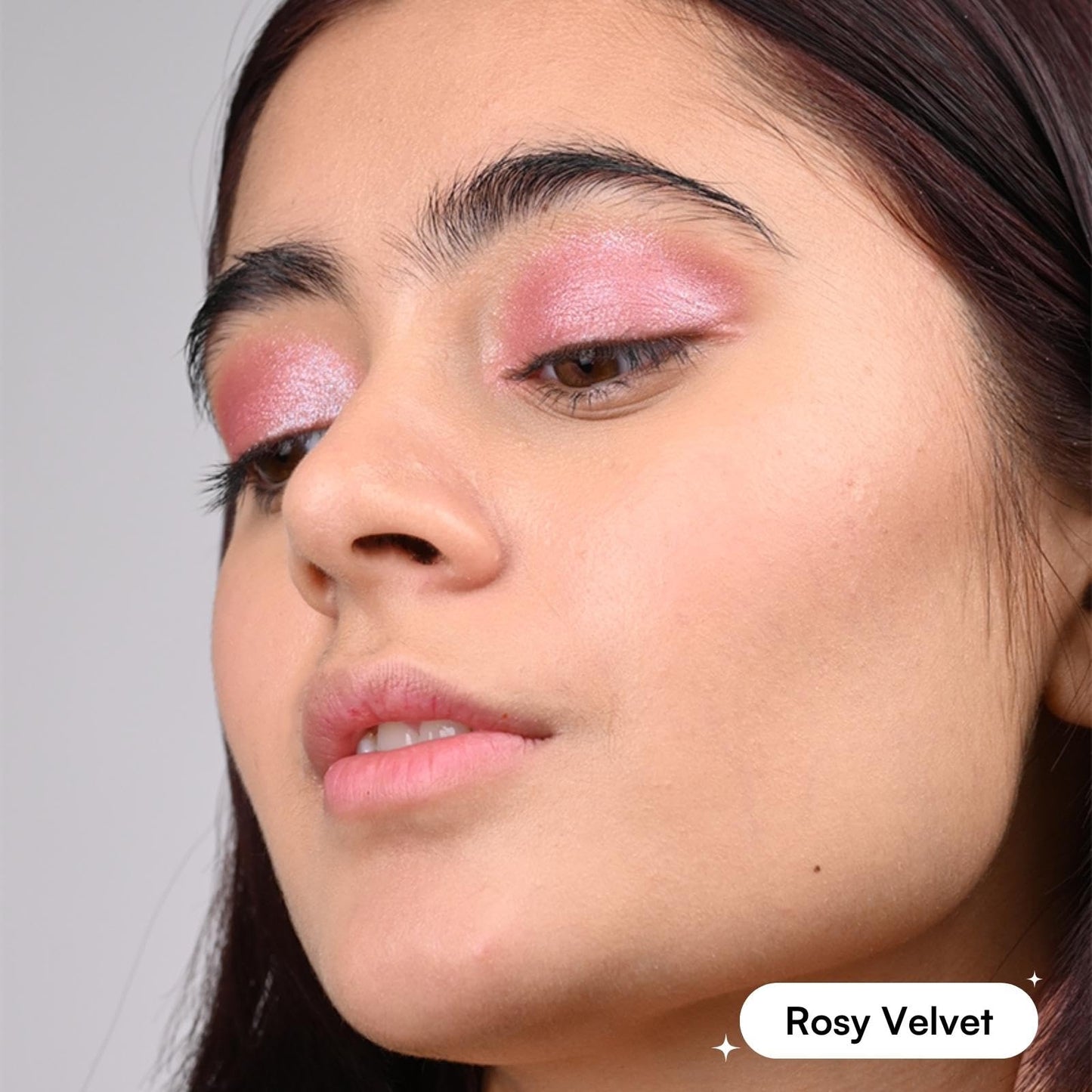 Gush 4 in 1 Eye Shadow | Pocket-sized Palette | Blendable, Long lasting, Beginner Friendly and Compact | Matte and Shimmer Finish | Contains Shea Butter and Moringa oil (3.6 g) (Pink Rock)