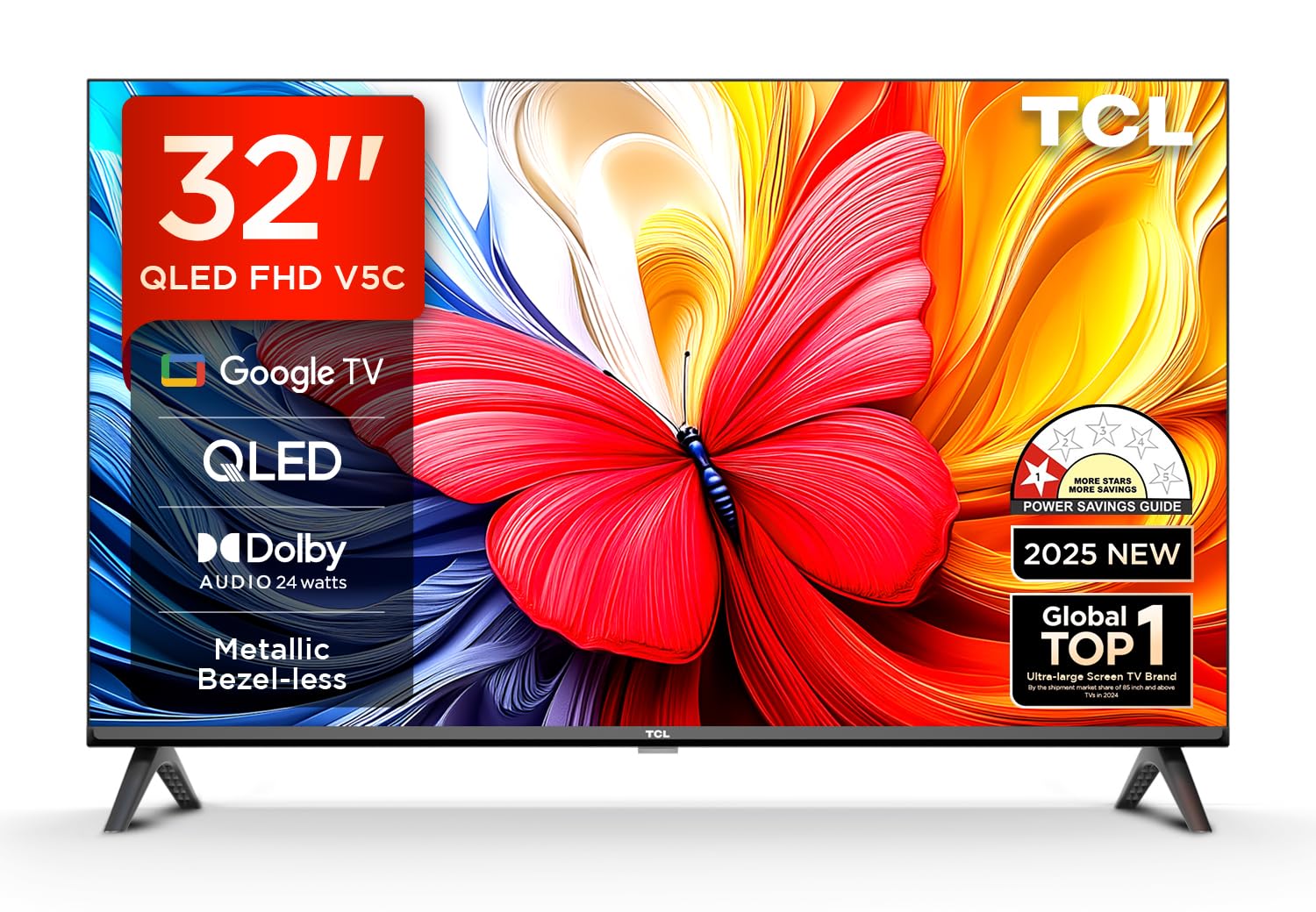 TCL 80 cms (32 inches) V5C Series Full HD Smart QLED TV Google TV