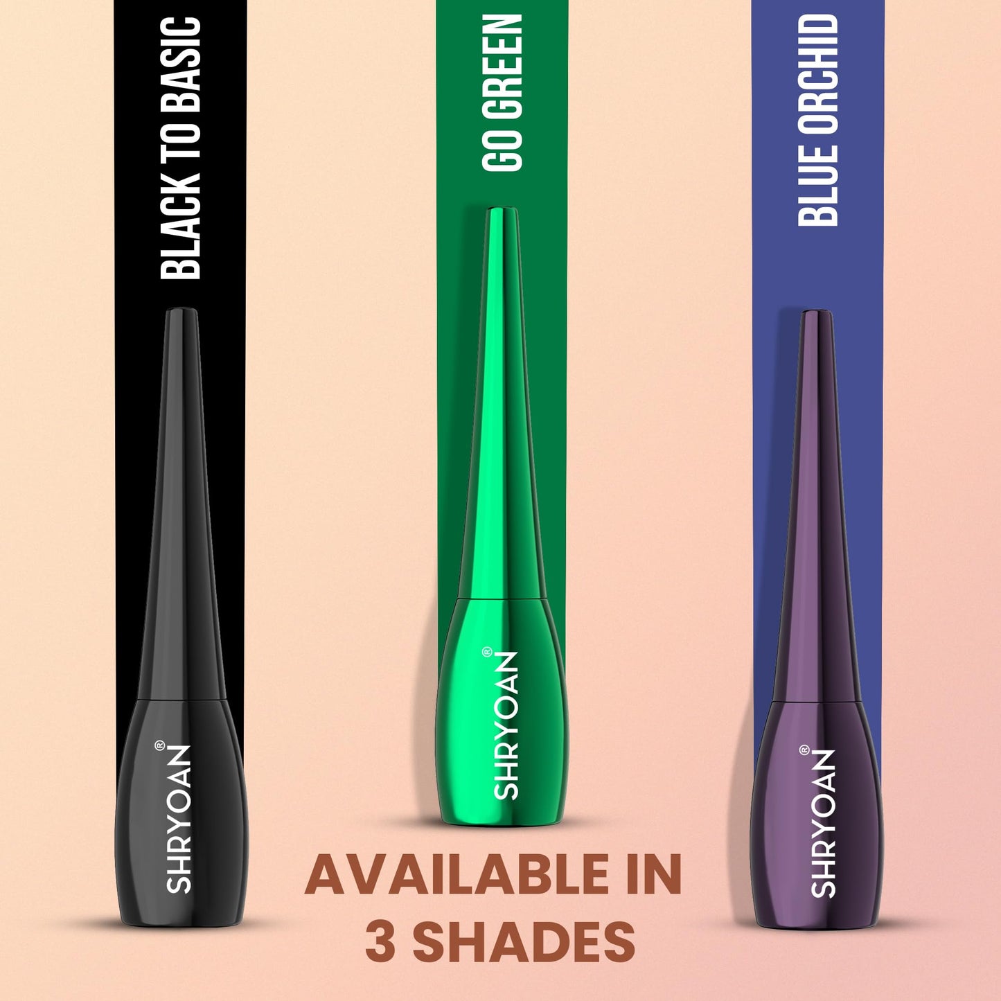 Shryoan Super Flow Eyeliner | Highly Pigmented | Lasts Long upto 24 hours | Smudge Proof & Waterproof | (6ml) (Black To Basic)