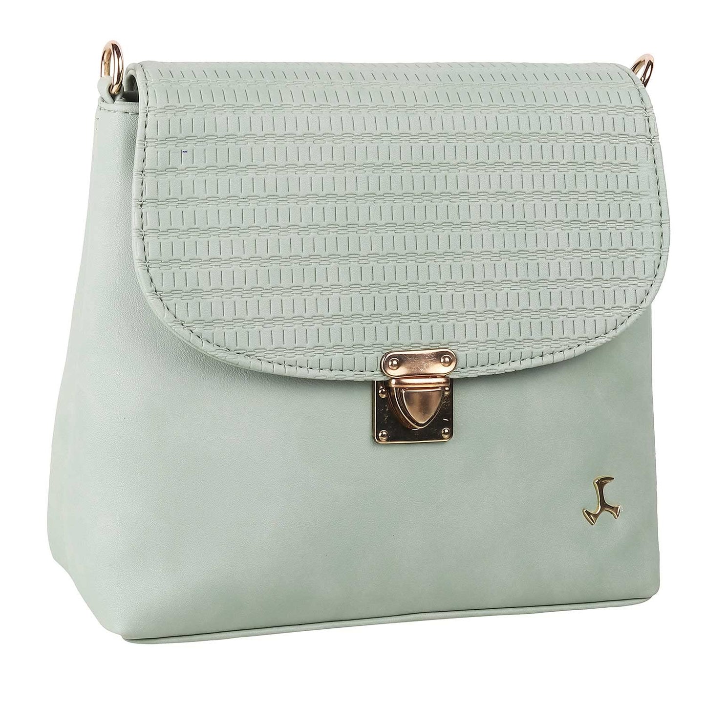 Mochi Women Green Flap Over Sling (66-7212)