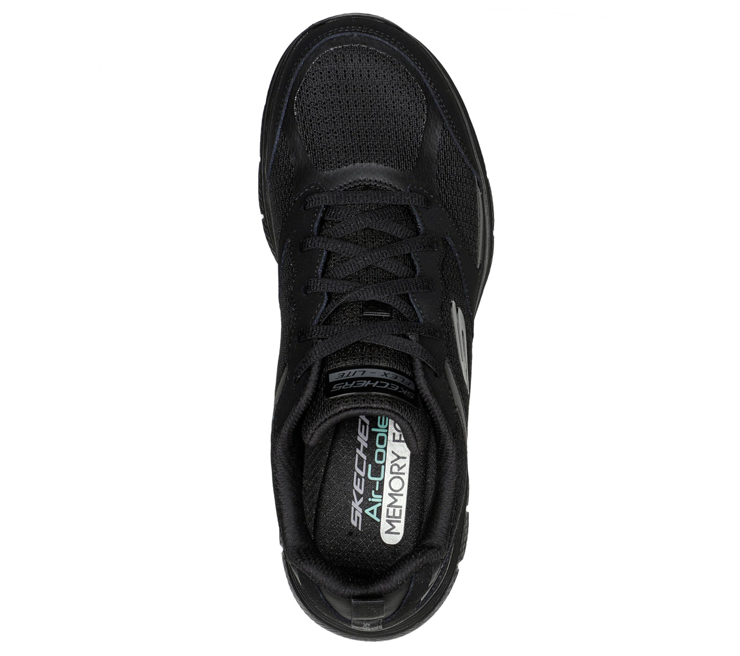 Skechers Women Flex Appeal 4.0-Active Flow Black Lace Up Casual Sneakers