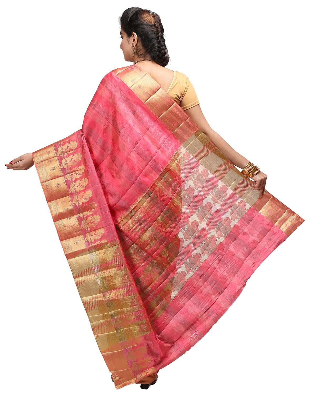 Kashish Women's Dupion Silk Saree with Blouse Piece