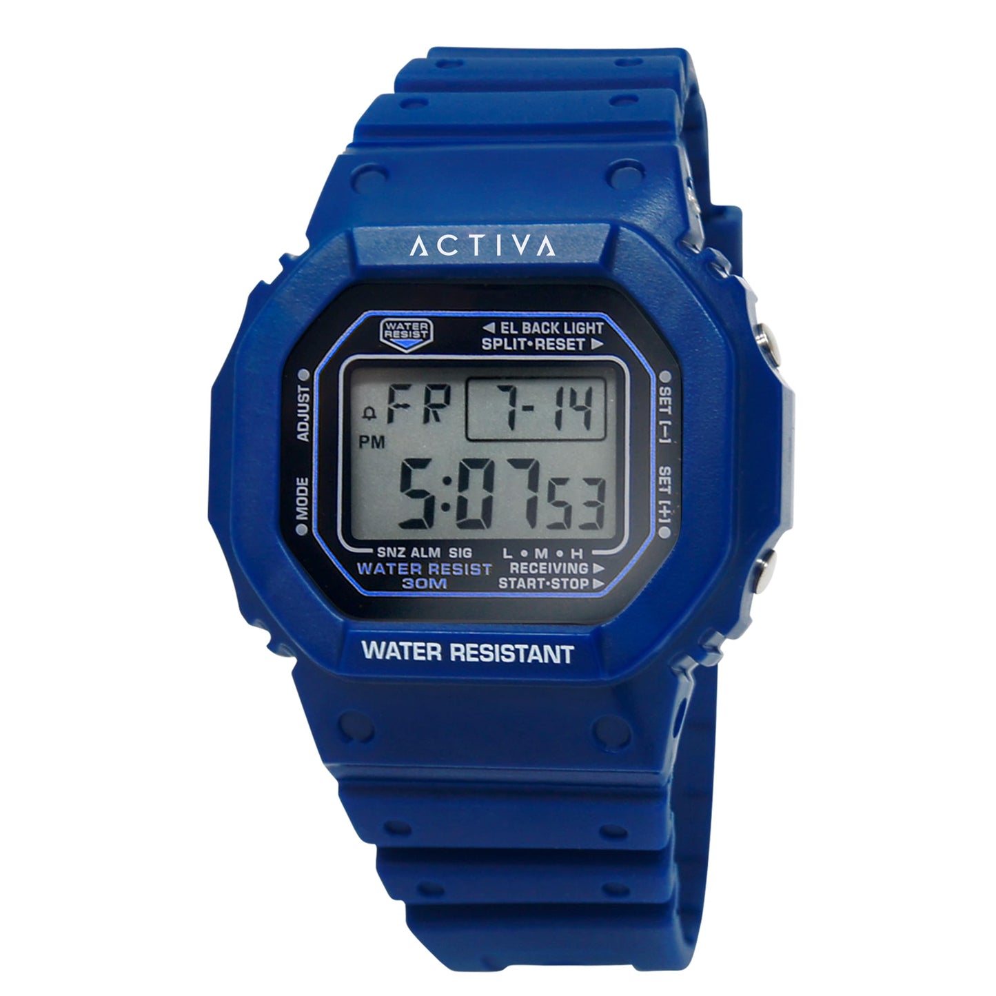 Invicta Polyurethane Digital Essentials Unisex Grey Dial Blue Band Watch- Acw424-003