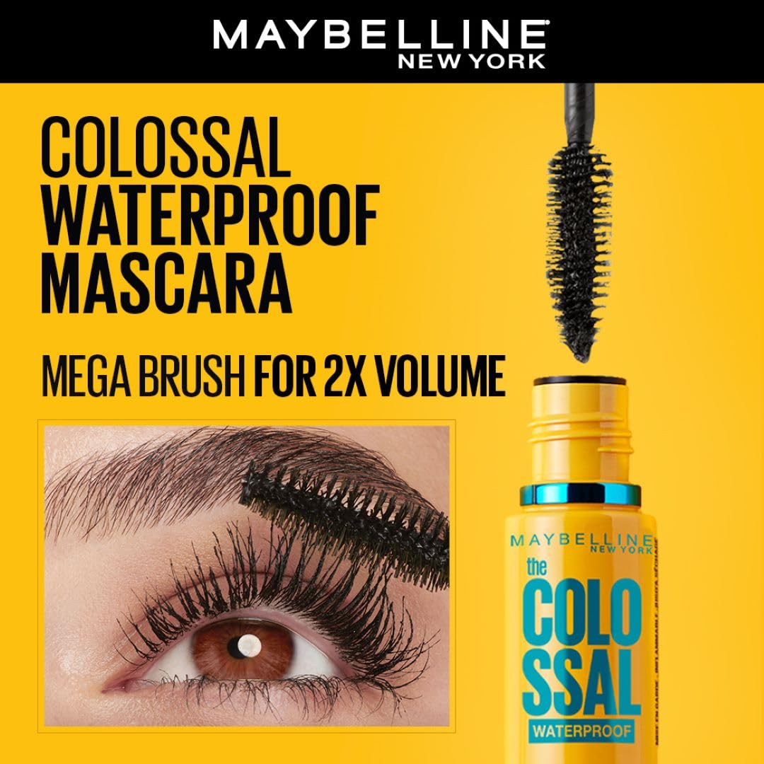 Maybelline New York Eye Makeup Kits & Combos - Eyeliner Combo with Colossal Superblack Kajal, Colossal Waterproof Mascara & Colossal Bold Liner