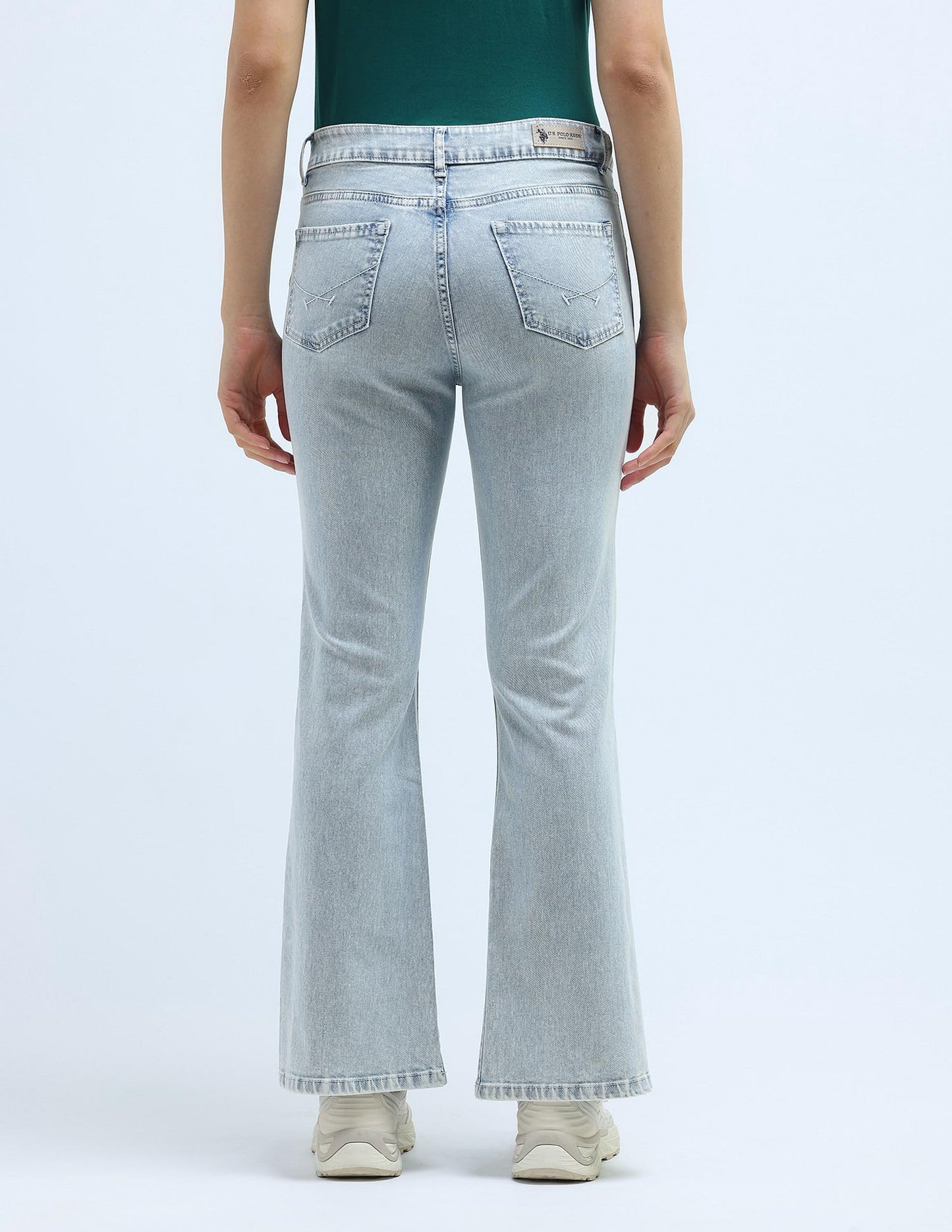 U.S. POLO ASSN. Mid Rise Boot Cut Jeans (UWAW24JEN265_Blue_28)