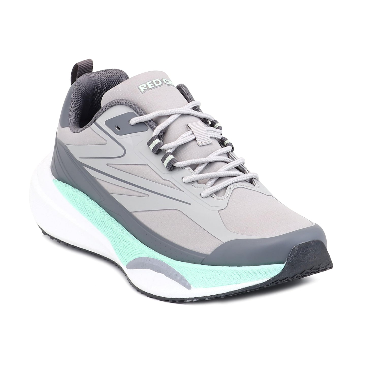 Red Chief Men Running Shoes | Mesh Fabric | Lightweight | Lace-Up | Grey | Low Ankle Sports Footwear (R1740)