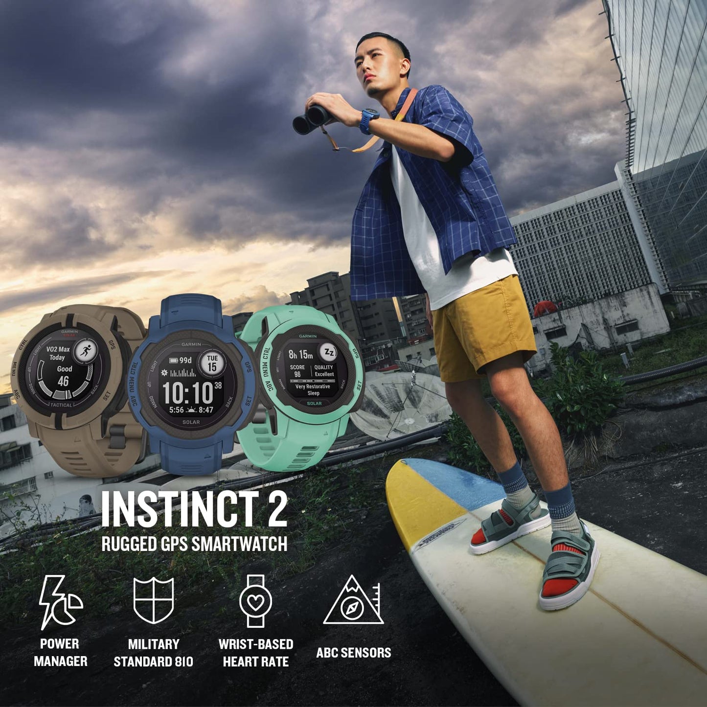 Garmin Grmn Instinct 2, Graphite, Sea Watch