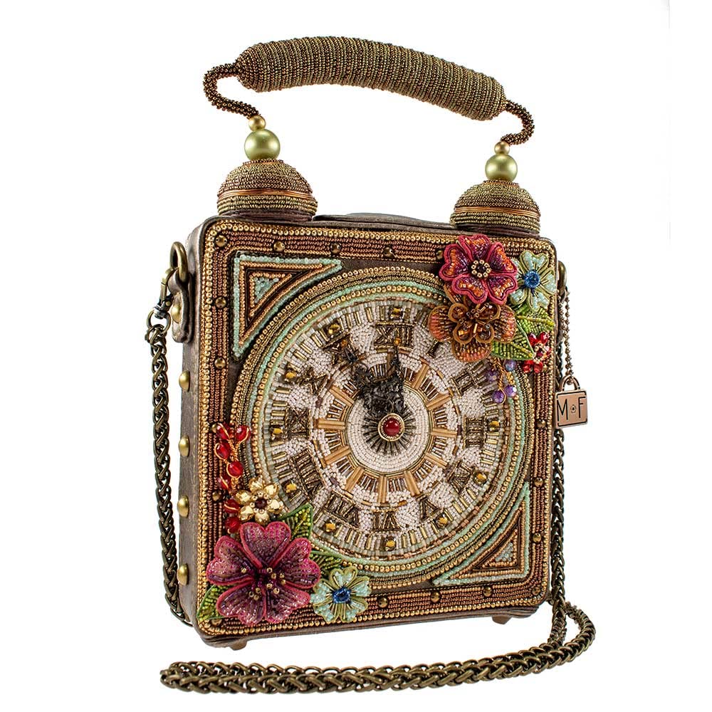 Mary Frances Time of Your Life Top Handle Clock Handbag, Multi, Multi