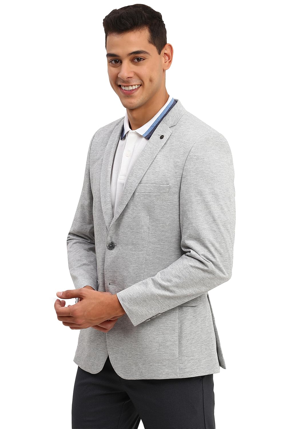 Allen Solly Men's Blazer (ASBZMUJFS25086_Grey
