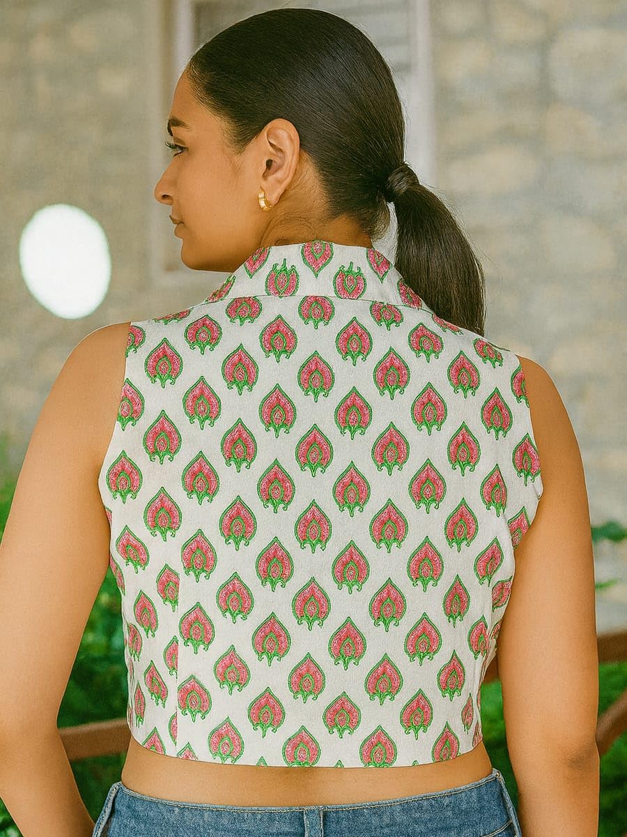 Kalbelia Shubha Vest for Women | Handmade Rajasthani Embroidered Mirror Work Waistcoat | Bohemian Ethnic Jacket | Festival & Folk Dancewear Top (varient-6, Small)