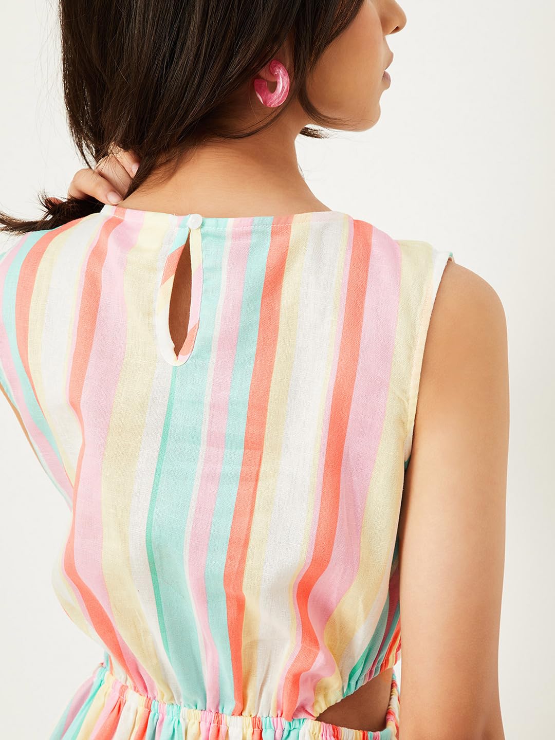 Max Girl's Cotton Classic Midi Dress (M24EDR08_Multi_11-12Y Multicolour