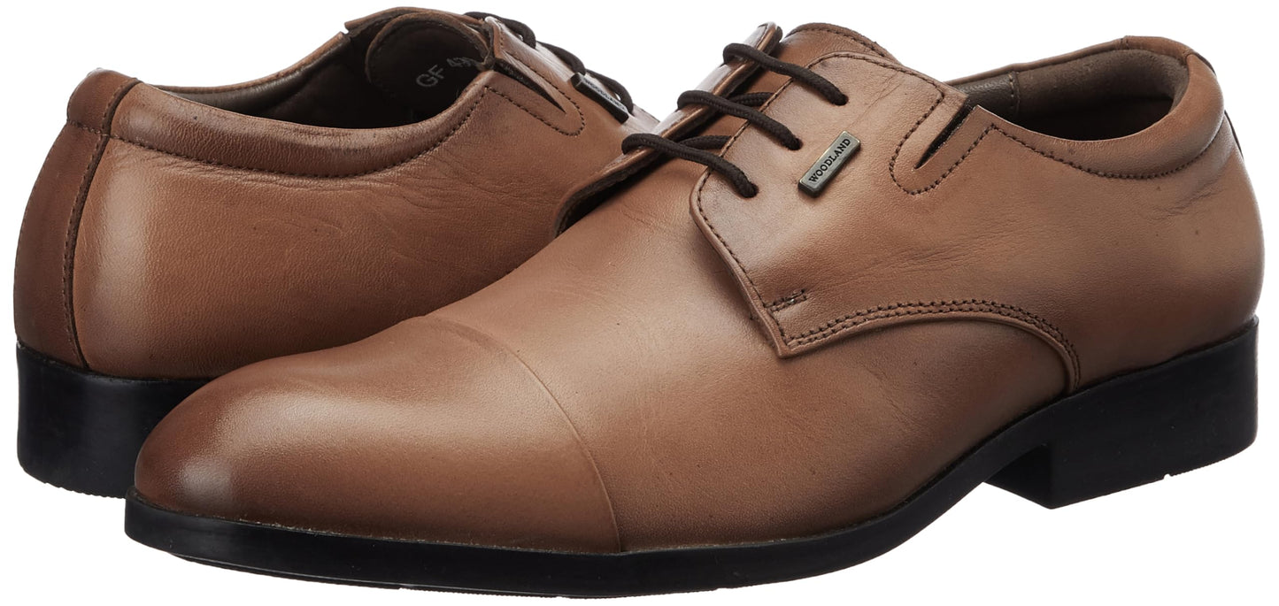 Woodland Men's Tan Softy Crust Formal Shoes-8 UK (42EURO) (GF 4908023)