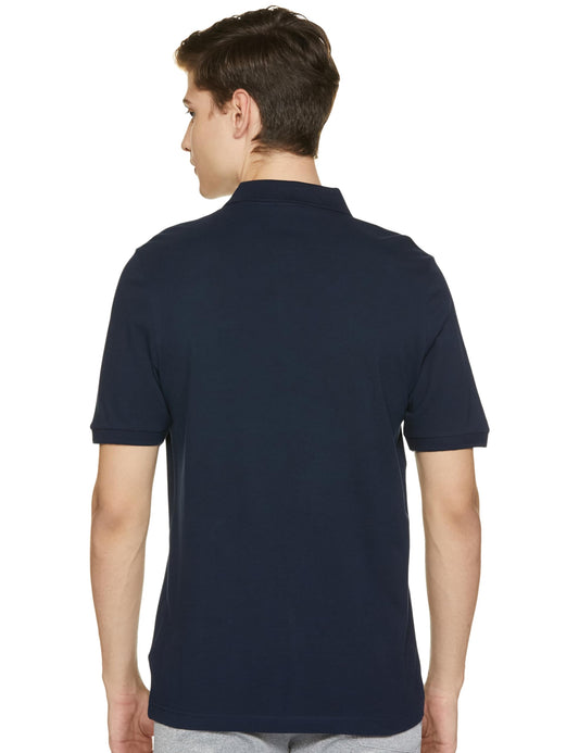 Puma Men's Solid Regular Fit T-Shirt (628355_Club Navy