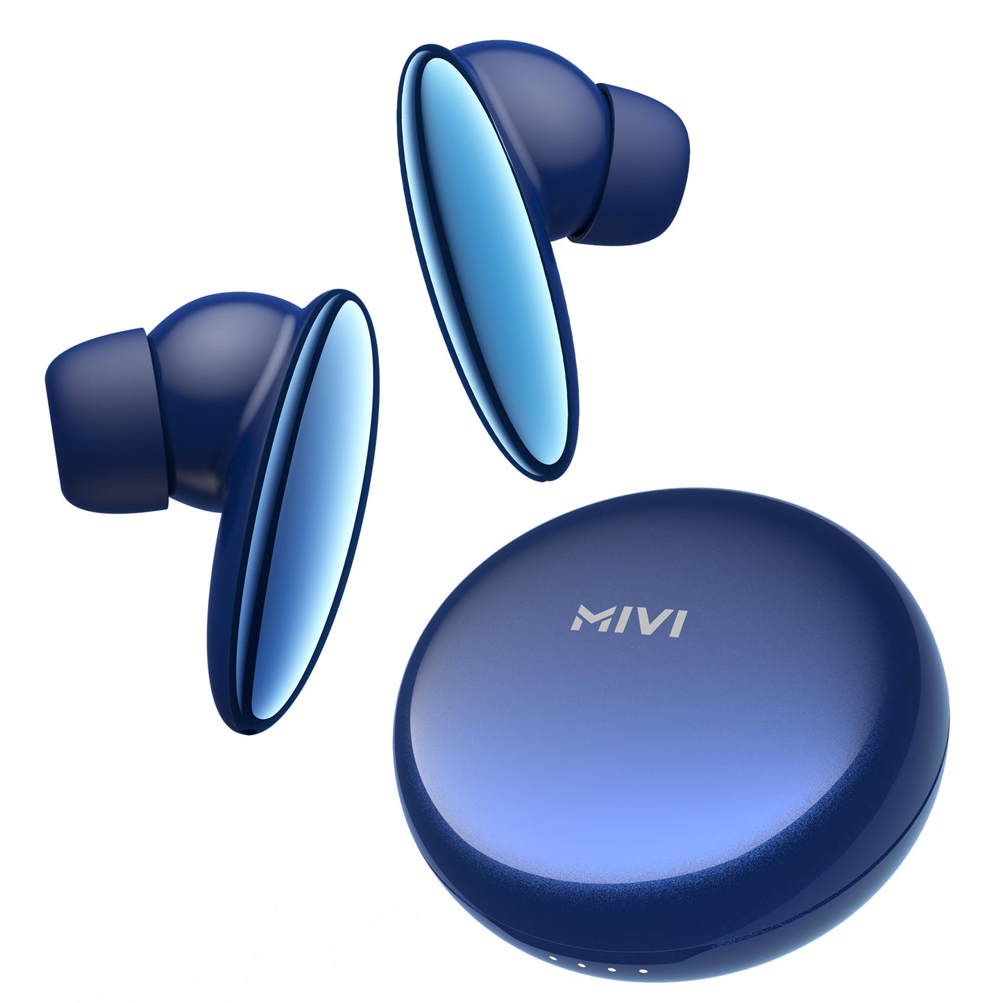 Mivi DuoPods A750 in Ear Ear Buds Wireless - 55H Playtime, USB Type-C Fast Charging, AI-ENC, Multi-Device Support, IPX4, Premium Metallic Ear Buds, Made in India