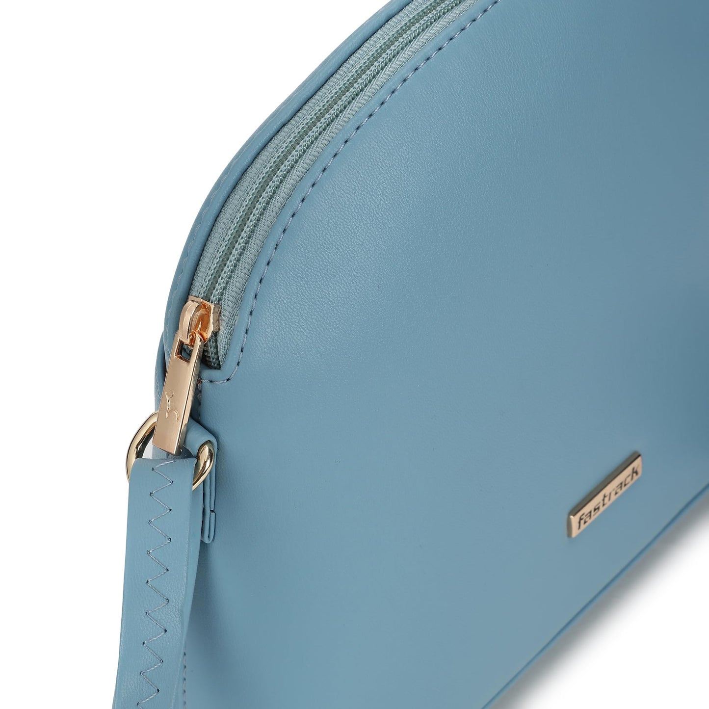 Fastrack Sling Bag For Women | Faux Leather Sling With Adjustable Belt and Quick Access Pocket | Zip Closure and Spacious Interior | Trendy Handbags, Blue