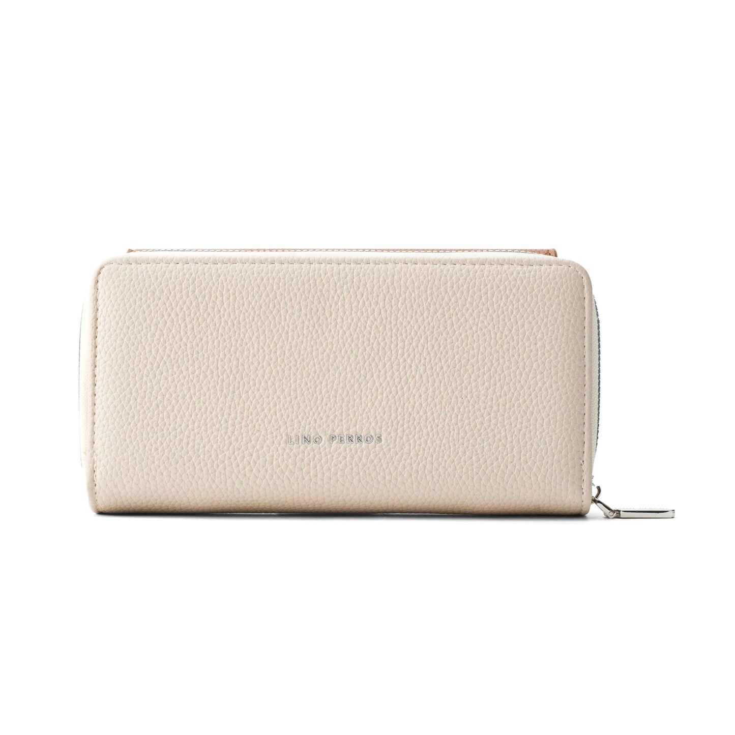 Lino Perros Womens Faux Leather Avril Dual Tone Daily Tan Wallet