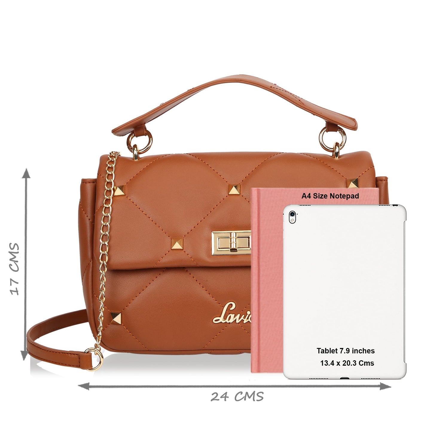 Lavie Women's Rev Flap Satchel Bag | Ladies Purse Handbag