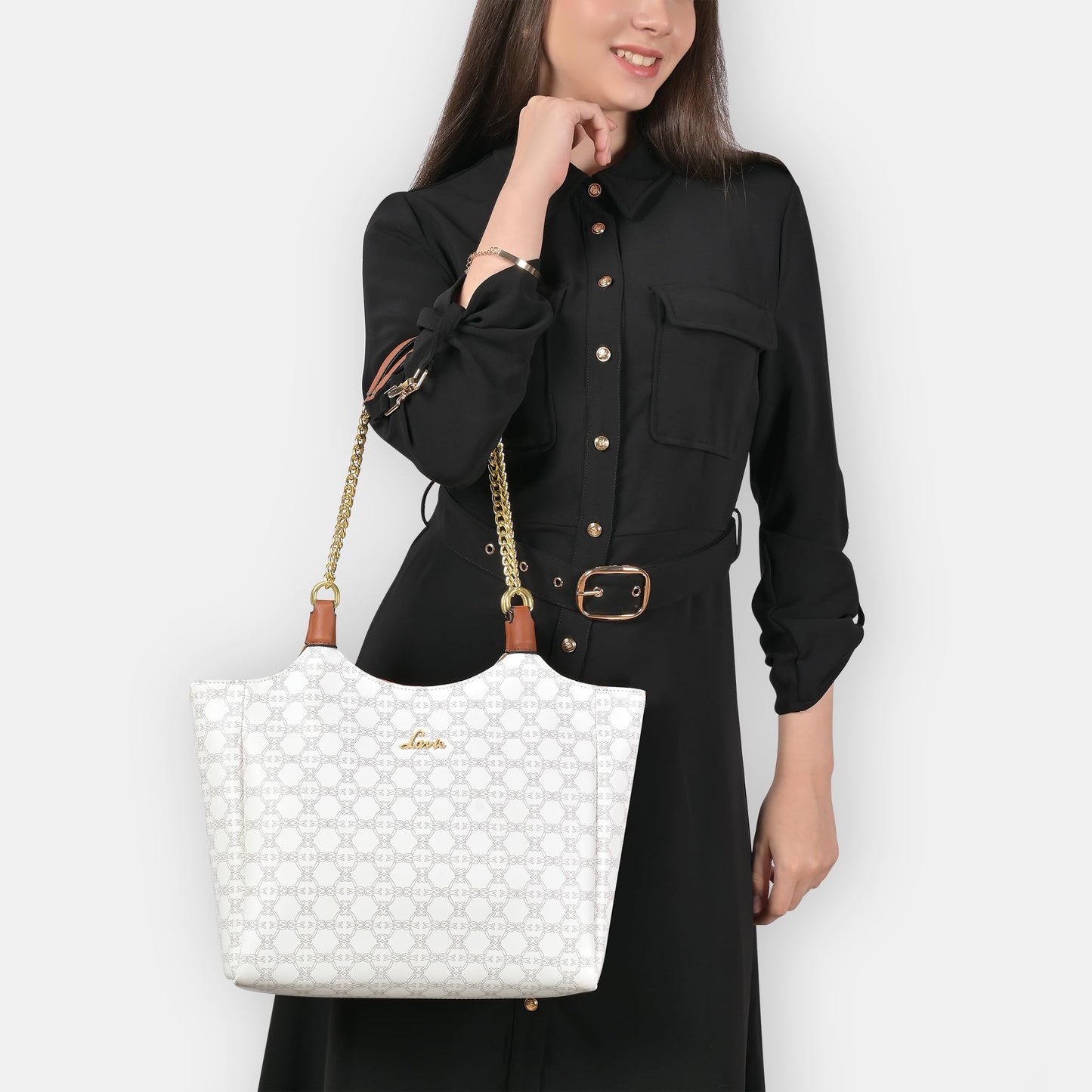 Lavie Women's Mono Madhia Tote Handbag | Ladies Purse Handbags