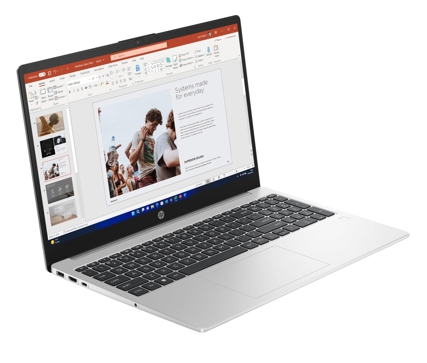 HP 255 Notebook, AMD Athlon Silver 7120U,8GB DDR4, 256GB SSD, 15.6-inch(39.6cm),Anti-Glare, HD Laptop, Radeon Graphics, (Win 11, Silver,1.52kg) G10