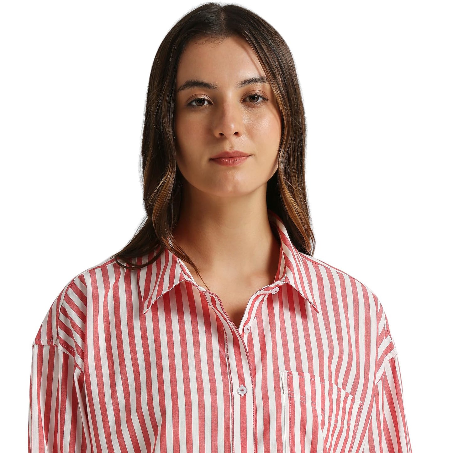 Pepe Jeans Women's Striped Oversized Fit Shirt