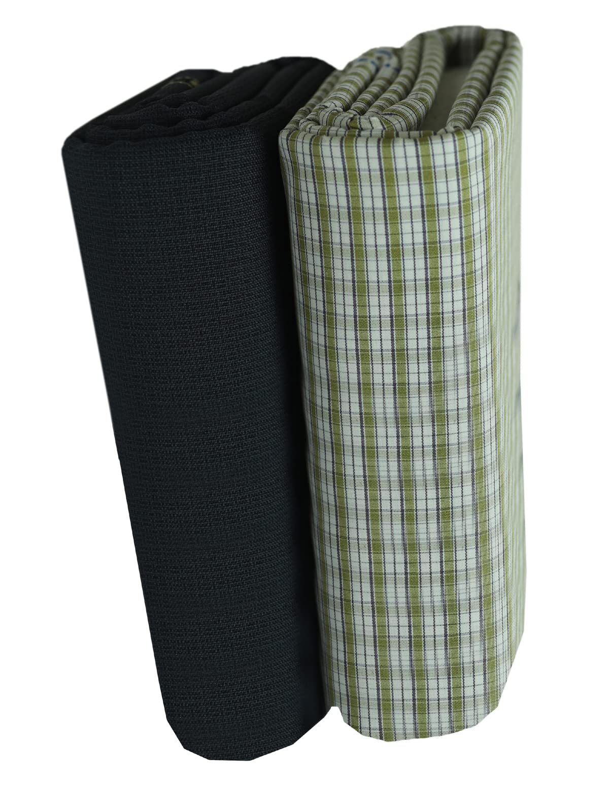 Siyaram's ARG-18001 Polyester Viscose Unstitched Shirt And Trousers Fabric Set for men combo Free Size (CHECKS 05)