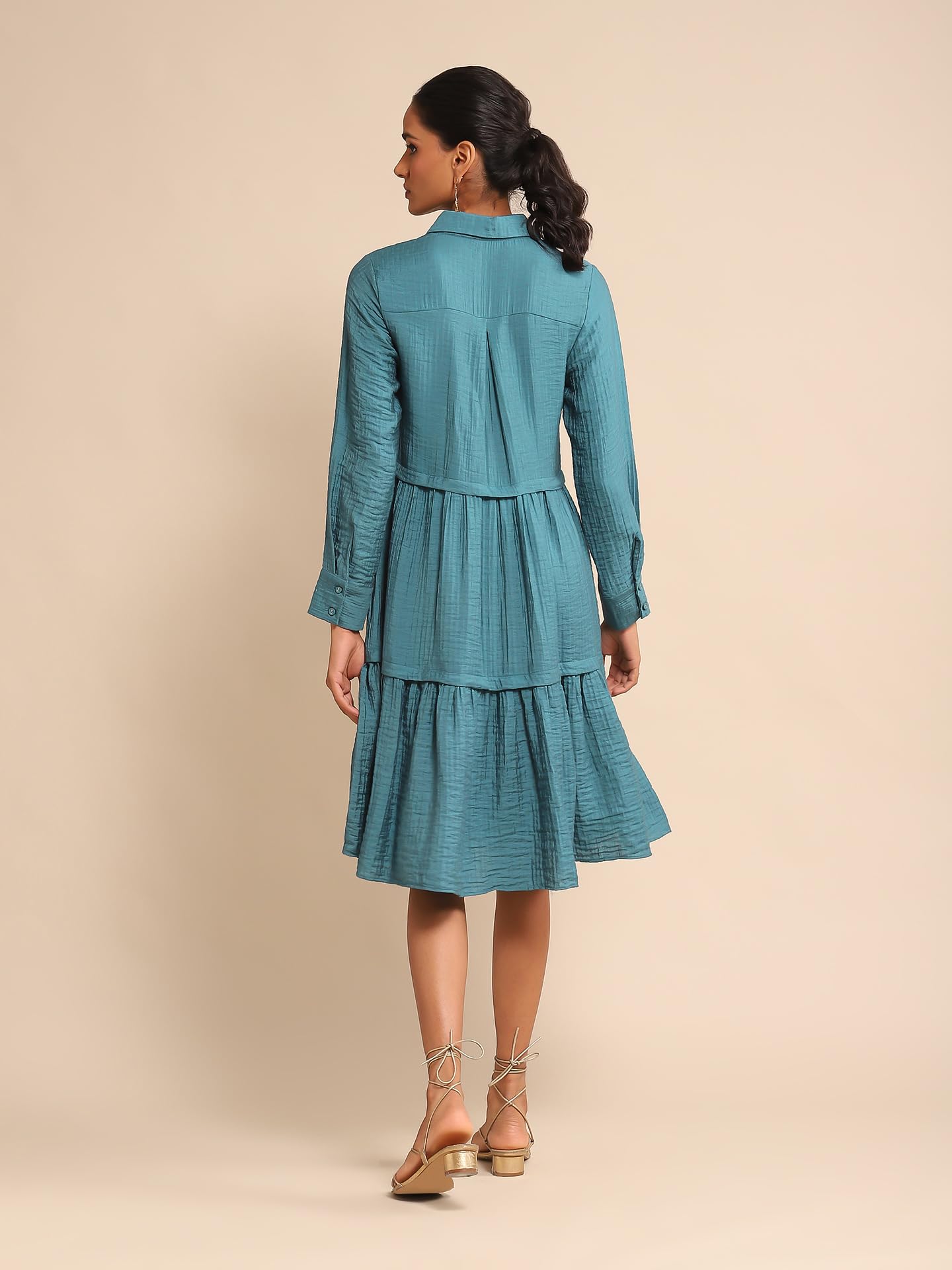 Ritu Kumar Teal Solid Dress