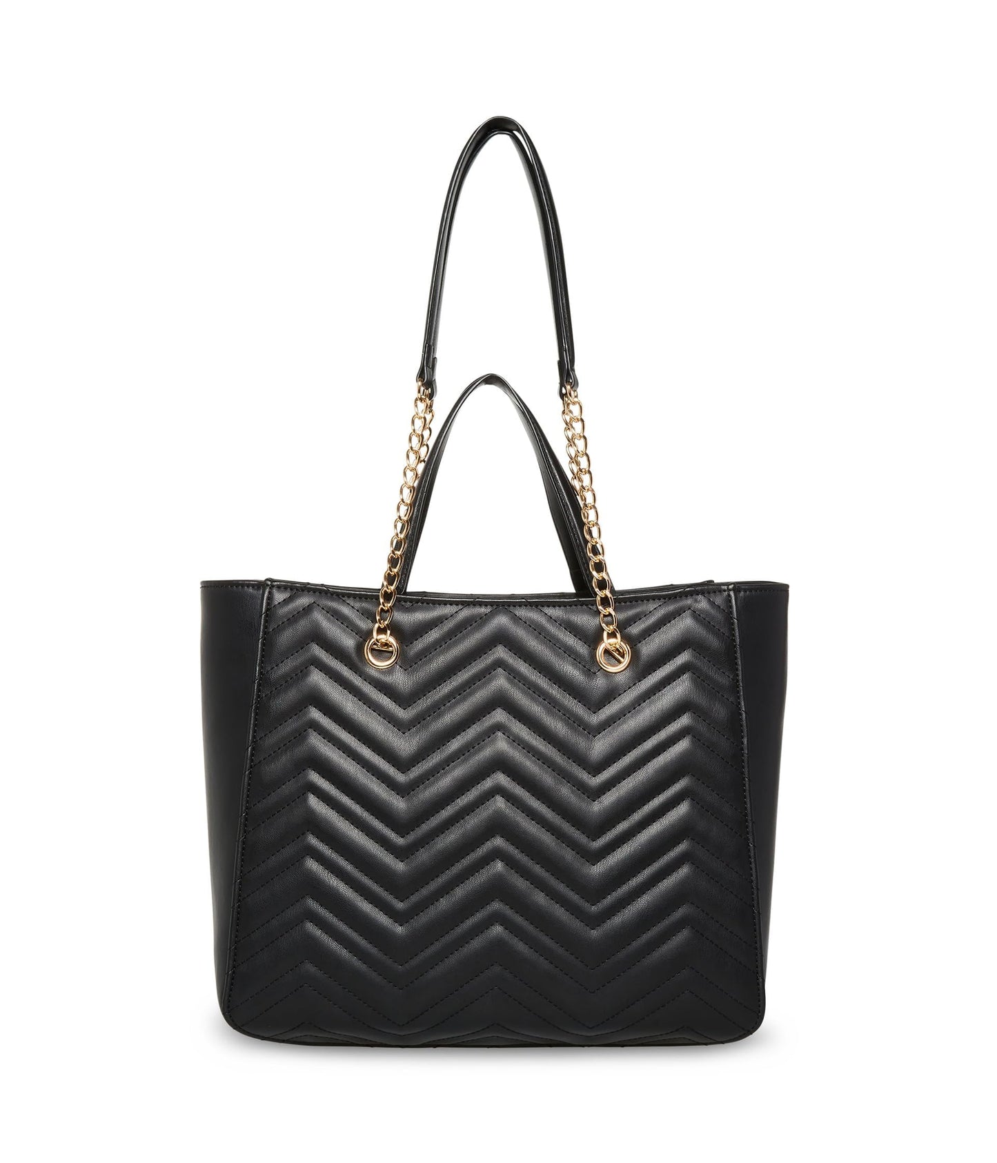 Anne Klein Quilted Double Handle Tote, Black, One Size