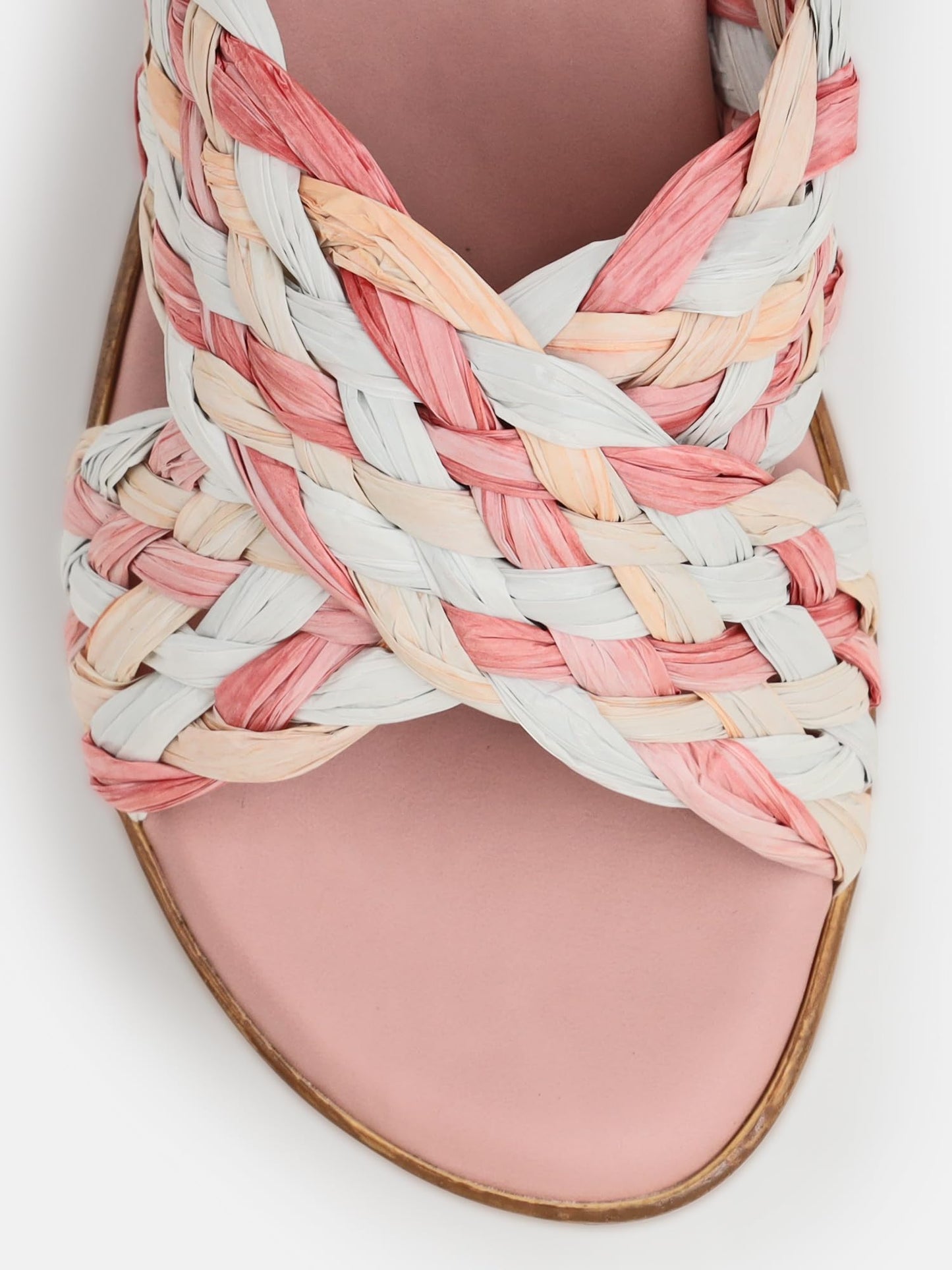 KENNETH COLE Women's Wedge Sandal | Premium Synthetic Upper | Ladies Open-Toe Slip-On, Cushioned Footbed | Sculpted 3-inch Wedge, Braided Criss-Cross Straps