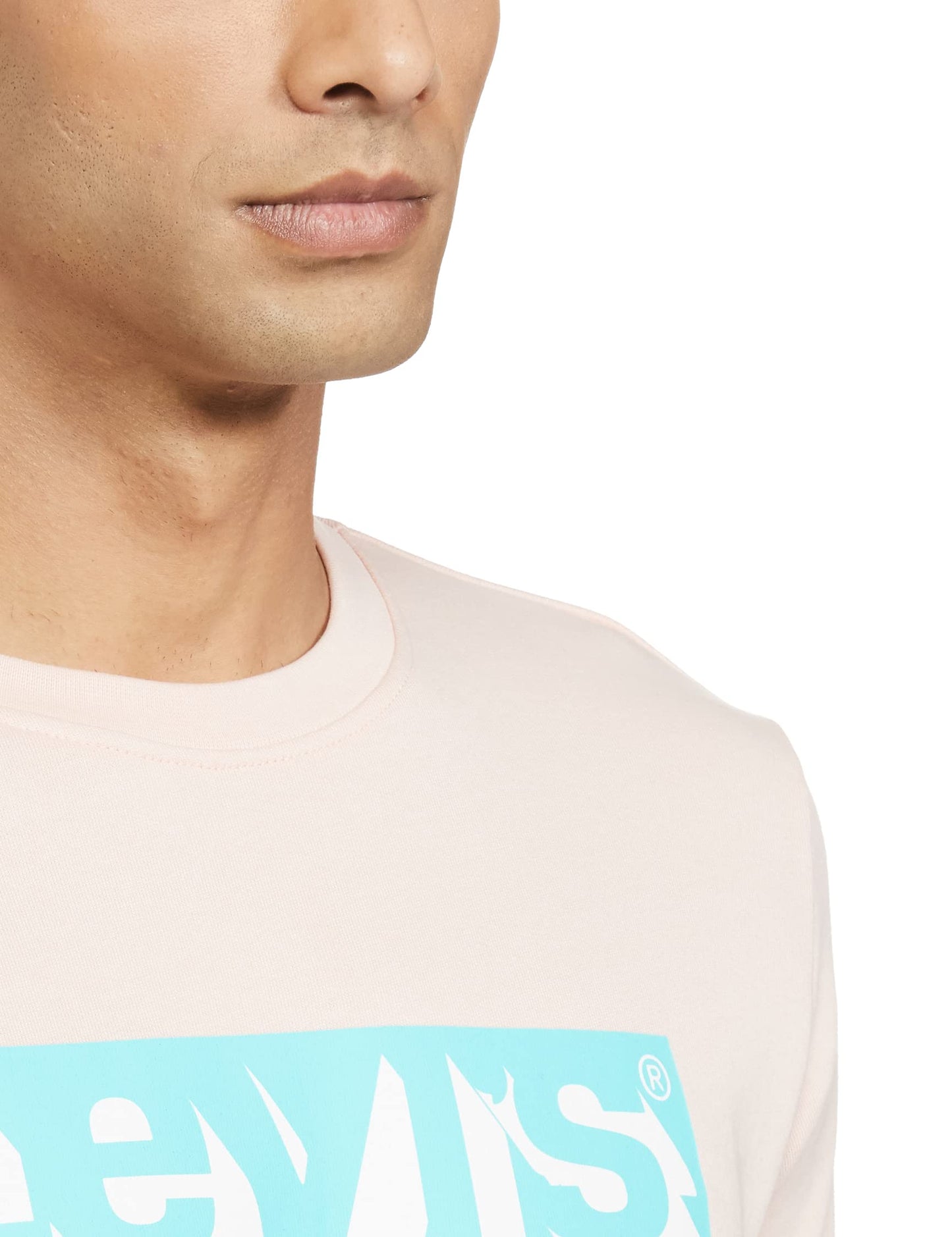 Levi's Men's Cotton Crew Neck Regular Fit Sweatshirt (59638-0162_Peachy Keen Pink_Medium)