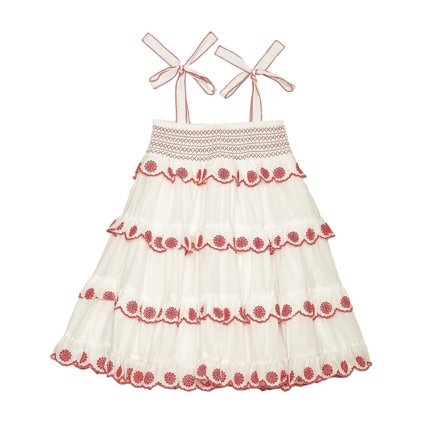 BIBA Girl Solid Tiered Kid(KW5129_White_5)